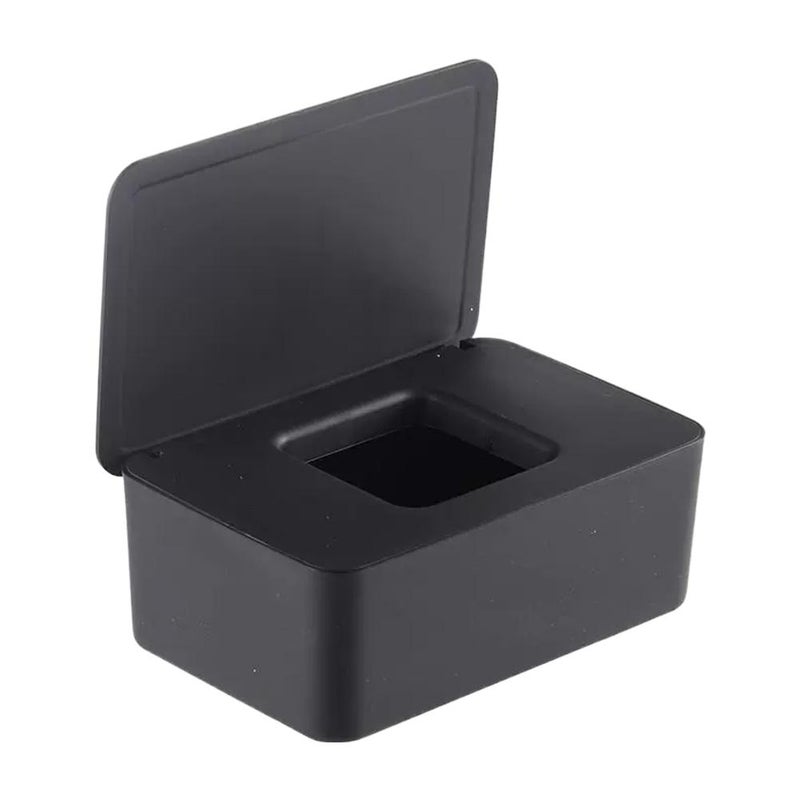 Mask box with lid, wet wipe box, tissue box, household dustproof desktop sealed wet wipe box storage box - Image 1